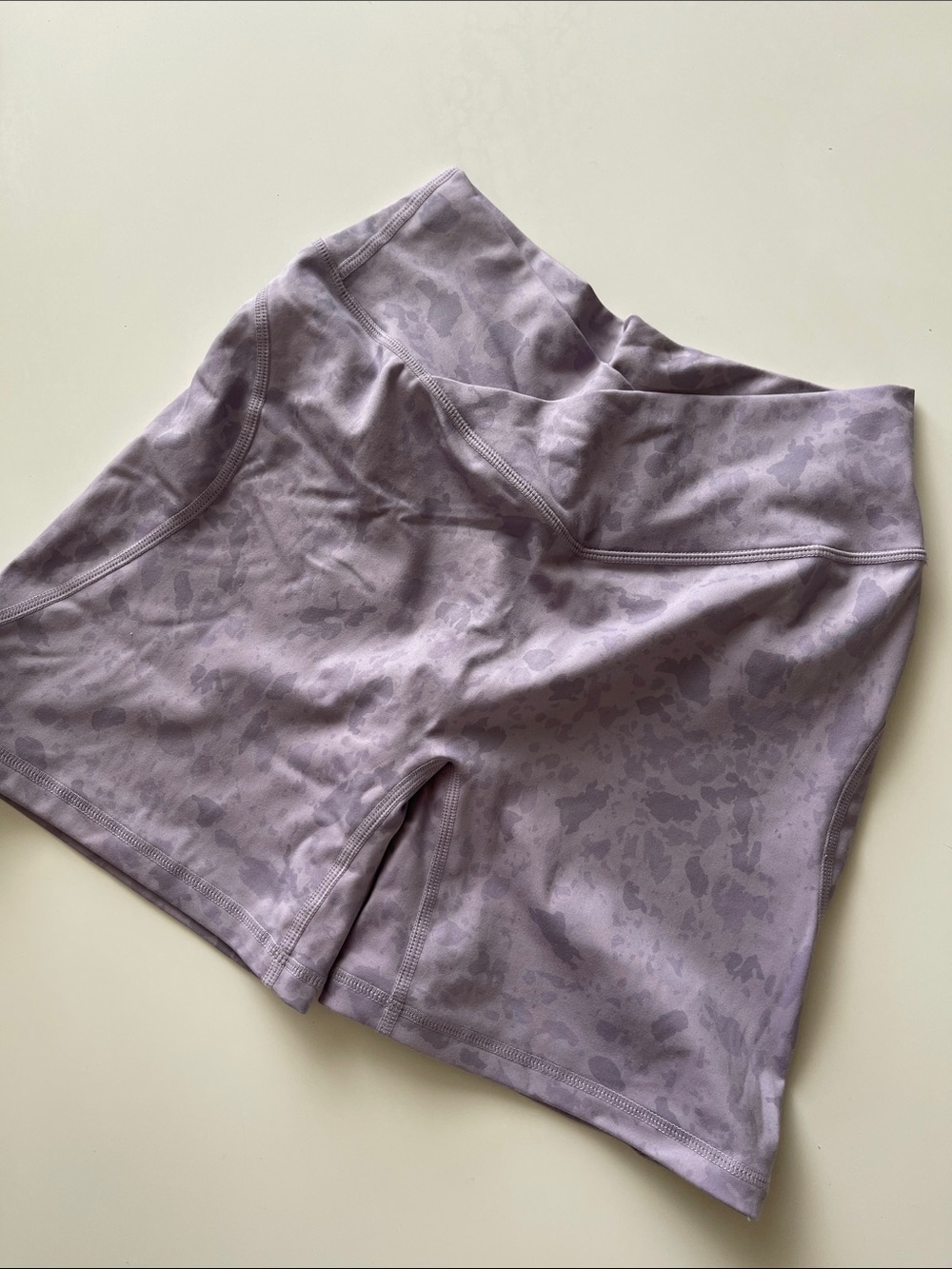Alphalete Lavender Camo High-Rise Athletic Shorts